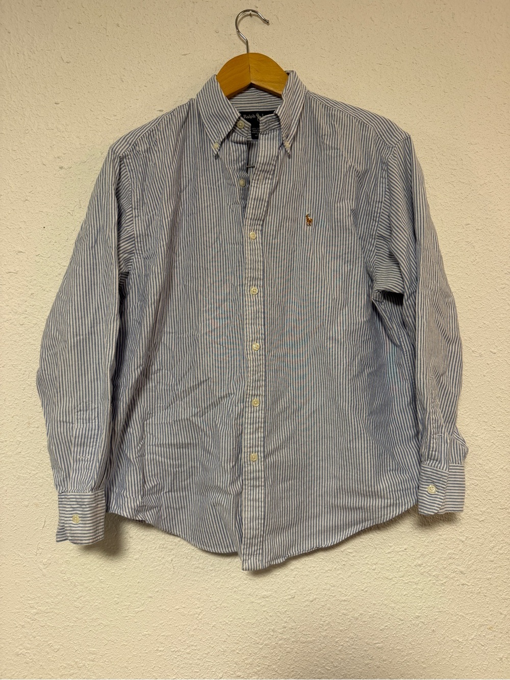 Ralph Lauren Blue Stripe Button-Down Shirt - Womens 12
